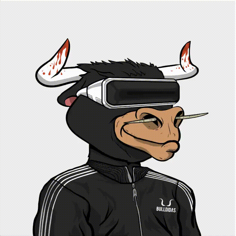 Bull with animated VR goggles
